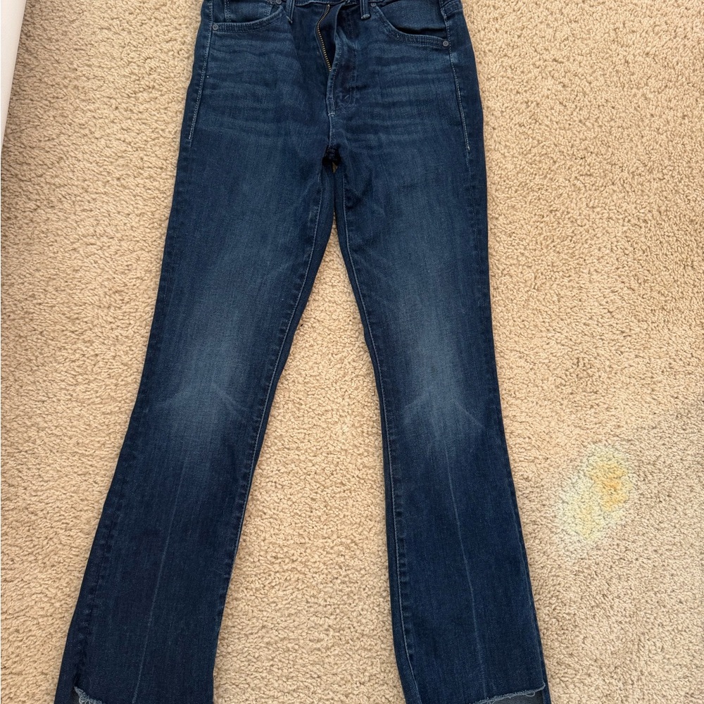 Mother the insider crop step fray Good for you color